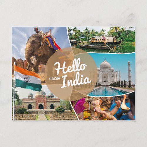 Hello From India Postcard