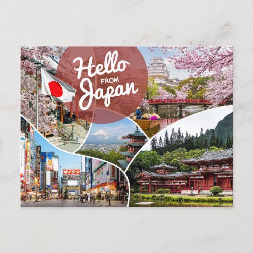 Hello from Japan Postcard