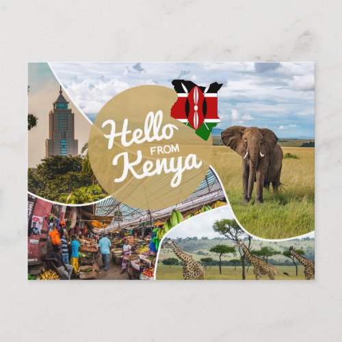 Hello From Kenya Postcard