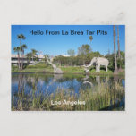 Hello From La Brea Tar Pits  Postcard at Zazzle