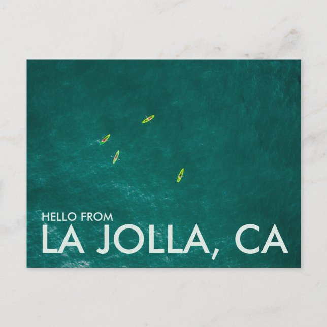 Hello From La Jolla, San Diego  Postcard (Front)