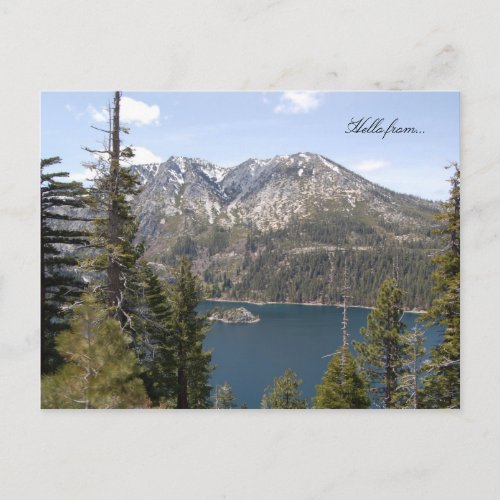 Hello from Lake Tahoe Postcard