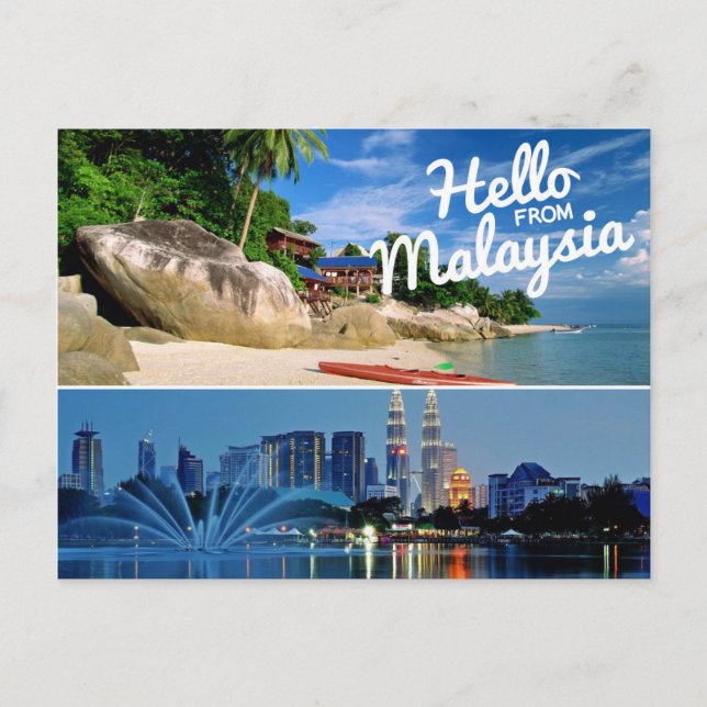 Hello from Malaysia Postcard (Front)