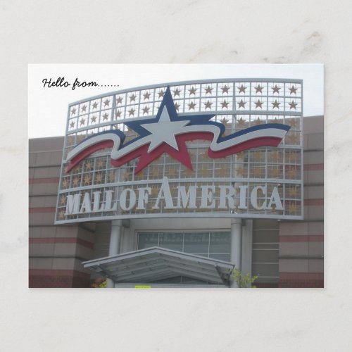 Hello from Mall of America Postcard