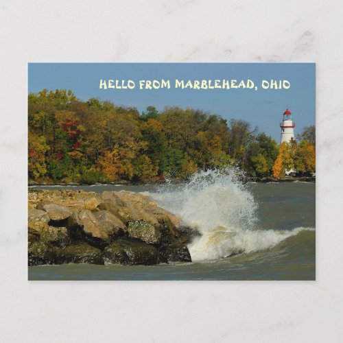 HELLO FROM MARBLEHEAD OHIO POSTCARD