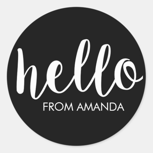 Hello From Me to You Personalized Sticker