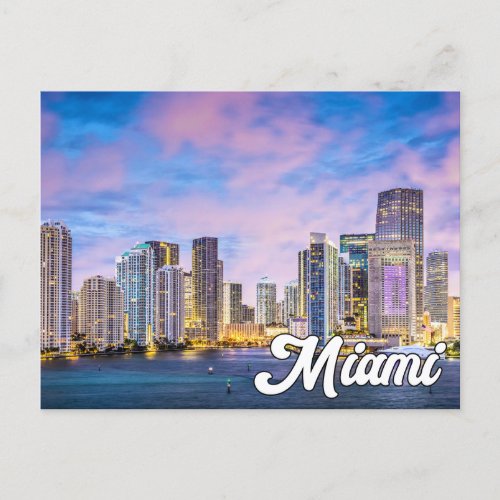 Hello From Miami Florida United States Postcard