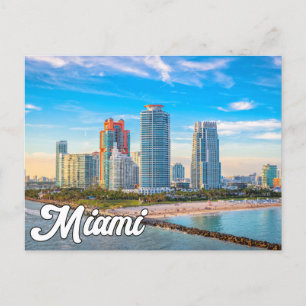 Hello From Miami, Florida, United States Postcard