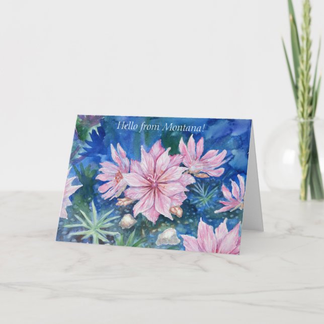 "Hello from Montana" Blank Notecard (Front)