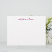 "hello from Name..." stationary - personalize (Standing Front)