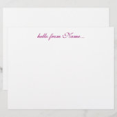 "hello from Name..." stationary - personalize (Front/Back)