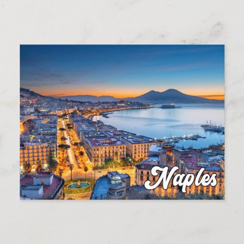 Hello From Naples Italy Postcard