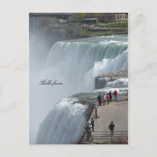 Hello from Niagara Falls ny canada Postcard