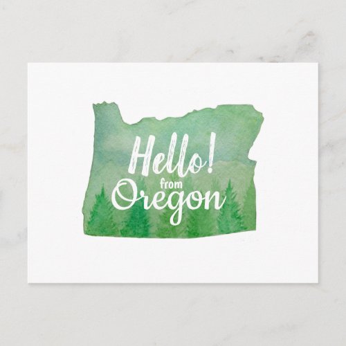 Hello from Oregon souvenir for Oregonians  Postcard