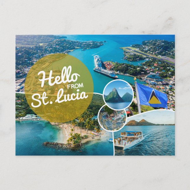 Hello From Saint Lucia Postcard (Front)