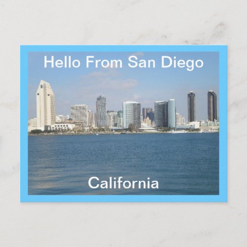 Hello From San Diego California  Postcard