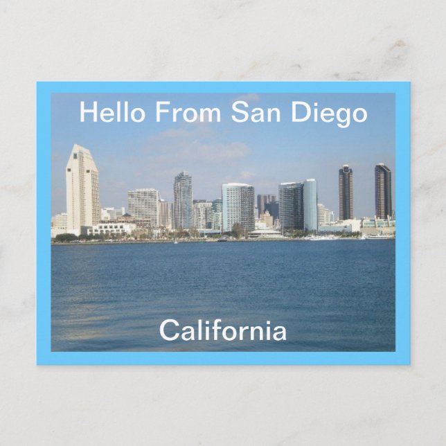 Hello From San Diego, California  Postcard (Front)