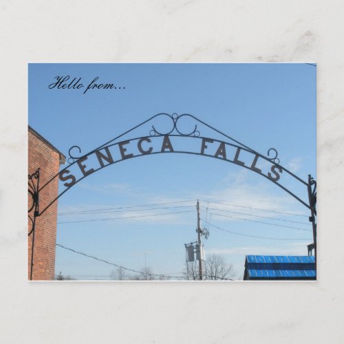 Hello from Seneca Falls NY Postcard