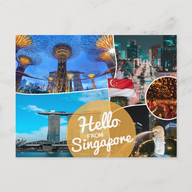 Hello from Singapore Postcard (Front)