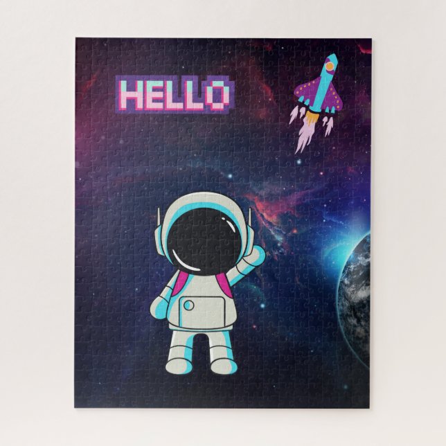 "Hello from Space" Jigsaw Puzzle (Vertical)