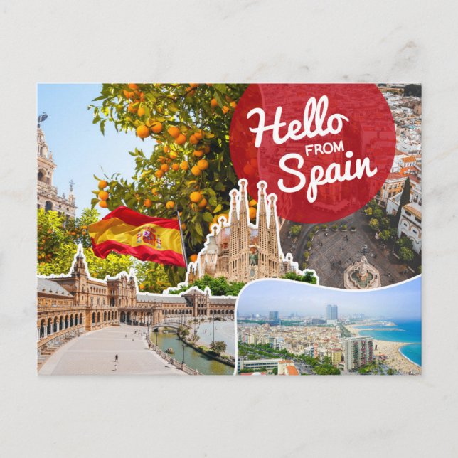 Hello from Spain Postcard (Front)