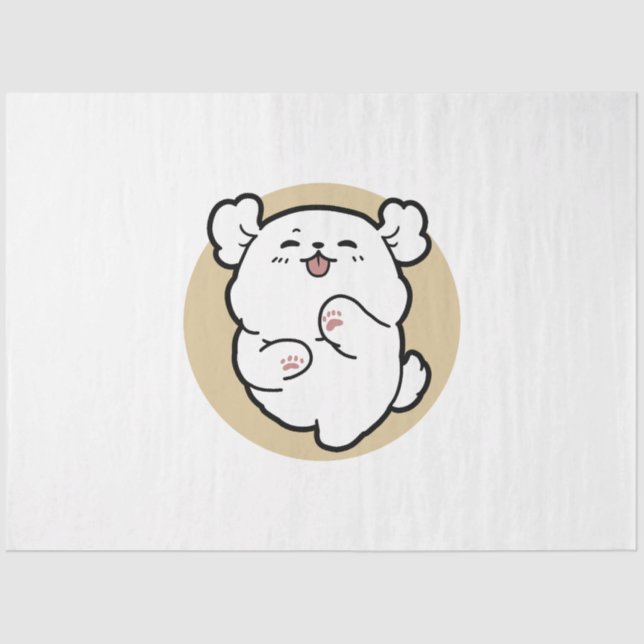 Hello from the Barked Side Tissue Paper (Front)