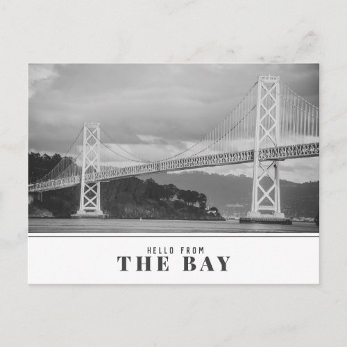 Hello from The Bay Modern Bay Bridge Postcard