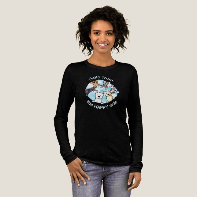 Hello From The Happy Side  Tri-Blend Shirt (Full Front)