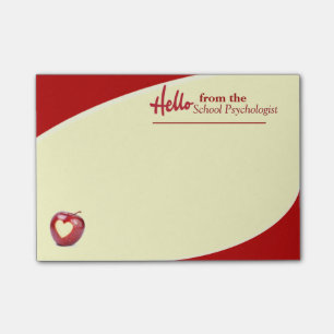 "Hello from the School Psychologist Sticky Notes