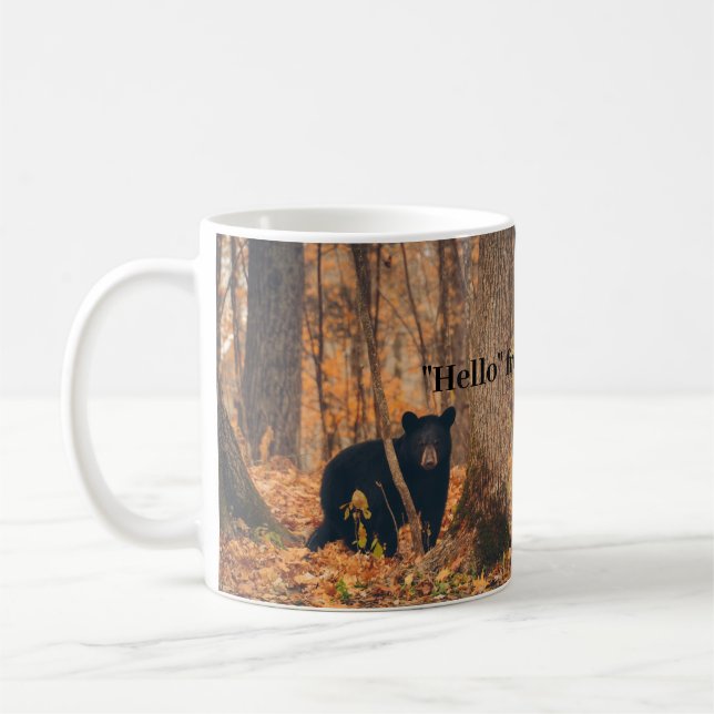 Hello From Wisconsin with Black Bear Coffee Mug (Left)