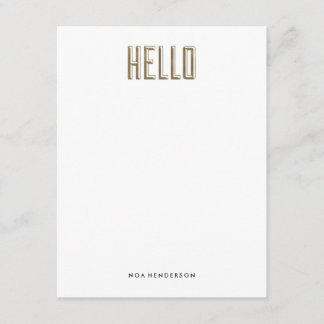 Hello Gem Personal Stationery Invitation