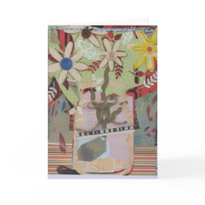 hello.getwell. blank/flowers bouquet paper art des thank you card