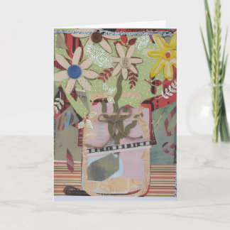 hello.getwell. blank/flowers bouquet paper art des thank you card