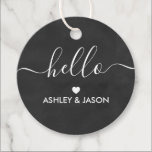 Hello Gift Tag, All Occasion Gift Tags, Chalkboard Favor Tags<br><div class="desc">These are the perfect little gift tags. You can customize front and back text.</div>