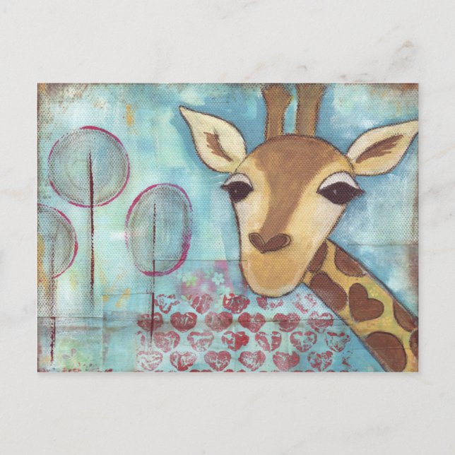 Hello ~ Giraffe Postcard (Front)