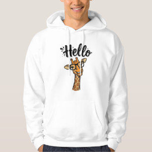 Hello Giraffe Vintage Engraving Cute Animal Shirt_ Hoodie