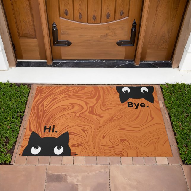 Hello Goodbye Hi and Bye' Cat Doormat  (Outdoor)