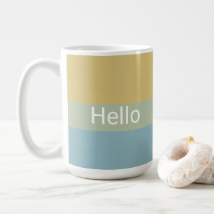 Hello Goodbye Khaki Color Palette Minimal Classy Coffee Mug