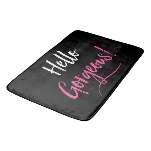 "Hello Bath Mat Zazzle