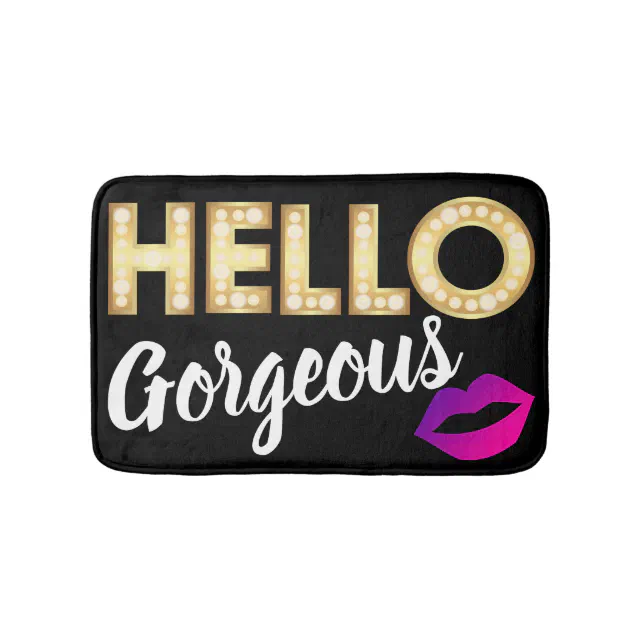 Hello Bath mat Zazzle