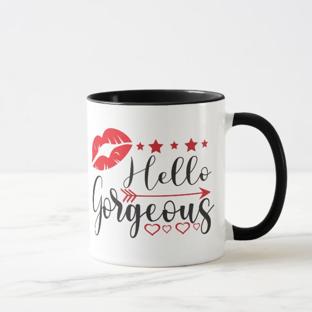 Hello Gorgeous Beauty Cosmetologist Makeup Artist Mug (Right)
