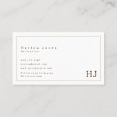 Hello Gorgeous Beauty Minimalist Modern Beige Business Card (Back)