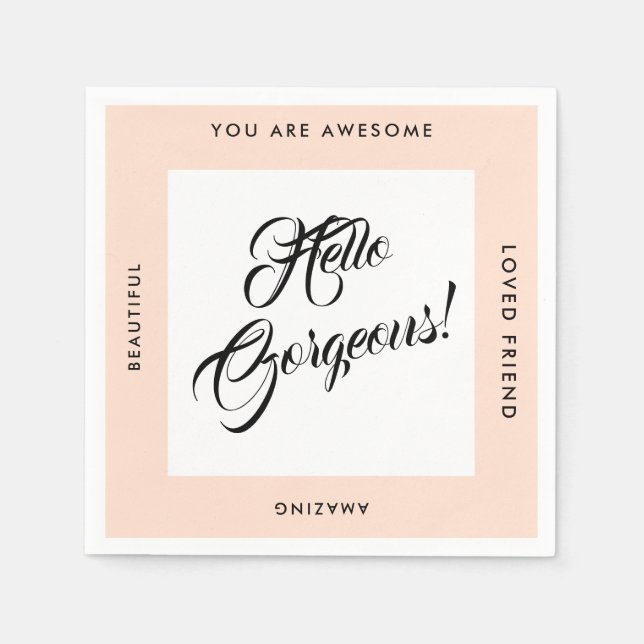 Hello Gorgeous Birthday, Girls Night Out Napkins (Front)