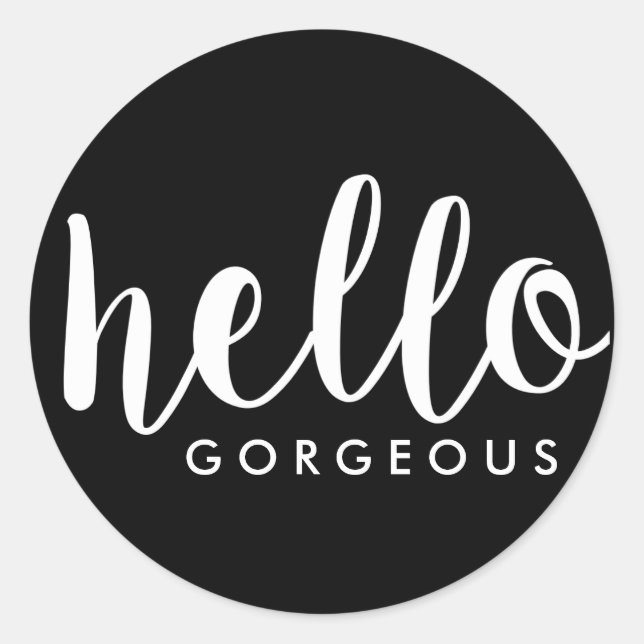 Hello Gorgeous Customizable Envelope Seal Sticker (Front)