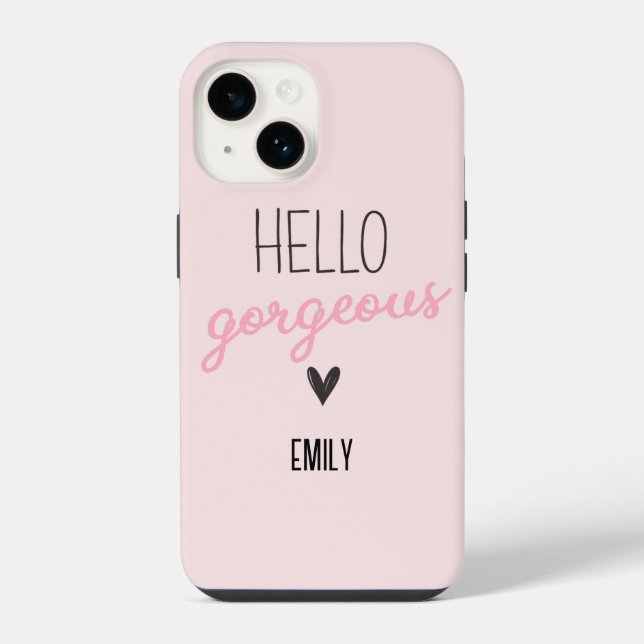 Hello Gorgeous Cute  Iphone Case (Back)