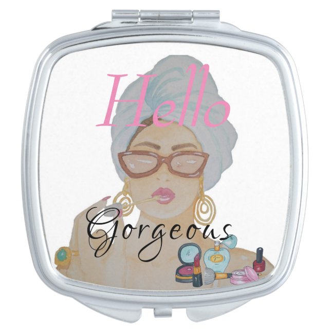 Hello Gorgeous Fashion compact mirror (Front)