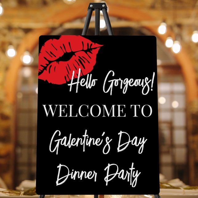 Hello Gorgeous Galentine's Day Party Welcome Sign (Creator Uploaded)