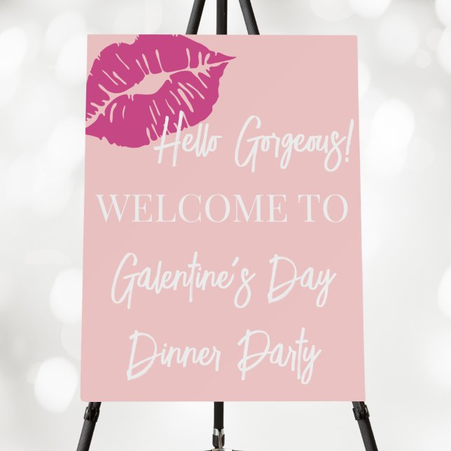 Hello Gorgeous Galentine's Day Party Welcome Sign (Creator Uploaded)