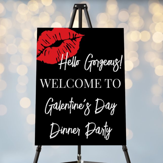 Hello Gorgeous Galentine's Day Party Welcome Sign (Creator Uploaded)