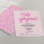 Hello gorgeous Galentine's Day xoxo pink custom Invitation